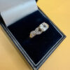 925 sterling silver ring, size V, set with cubic zirconia ~120