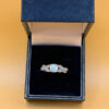 925 sterling silver ring, size V, set with cubic zirconia ~120
