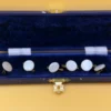 Antique Edwardian Mother of Pearl Shirt Buttons Dress Studs Set of 6 Cased c.1900