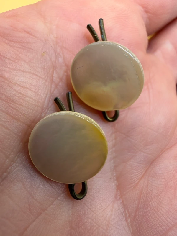 Antique Edwardian Mother of Pearl Shirt Buttons Dress Studs Set of 6 Cased c.1900