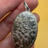 Vintage Extra Large Sterling Silver Locket ~9