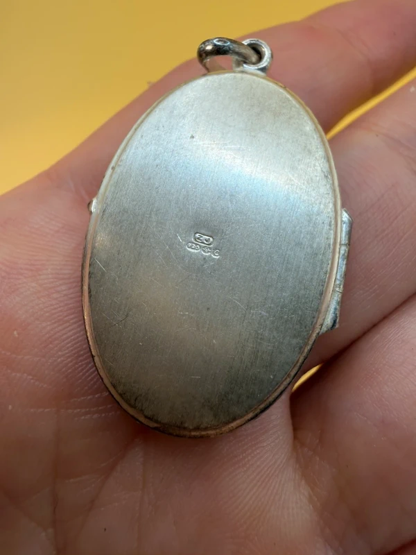 Vintage Extra Large Sterling Silver Locket ~9