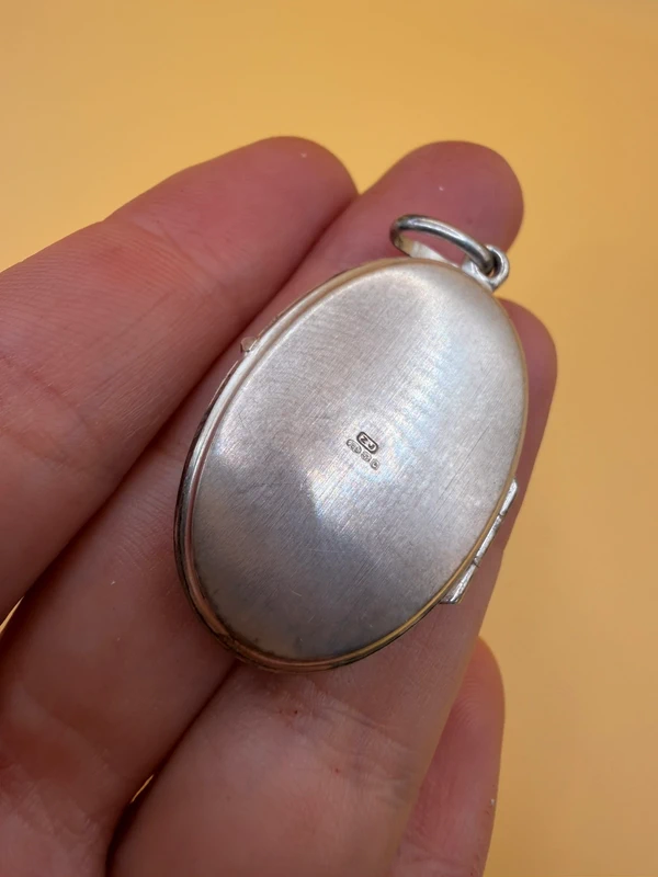 Vintage Extra Large Sterling Silver Locket ~9