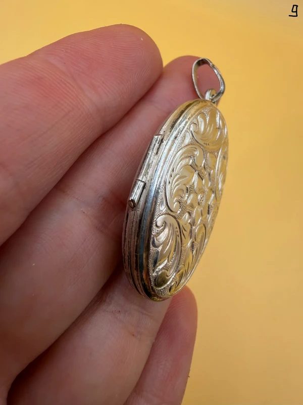 Vintage Extra Large Sterling Silver Locket ~9