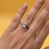 Sterling silver 925 ring with a clear stone, size M