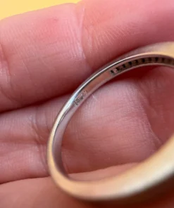 Sterling silver 925 ring with a clear stone, size M