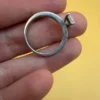 Sterling silver 925 ring with a clear stone, size M