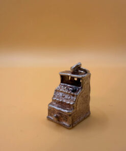 Sterling Silver Cash Register Charm Pendant Vintage c1970~5