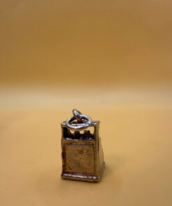Sterling Silver Cash Register Charm Pendant Vintage c1970