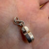 vintage sterling silver 835 stamp pretty dutch clog shoe fob charm pendant old~5