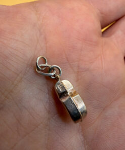 vintage sterling silver 835 stamp pretty dutch clog shoe fob charm pendant old~5