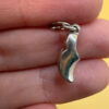vintage sterling silver 835 stamp pretty dutch clog shoe fob charm pendant old~5