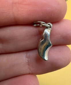 vintage sterling silver 835 stamp pretty dutch clog shoe fob charm pendant old