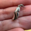 vintage sterling silver 835 stamp pretty dutch clog shoe fob charm pendant old~5