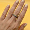 Vintage Silver Gold-Plated Ring with Natural Rock Crystal – Size N~15