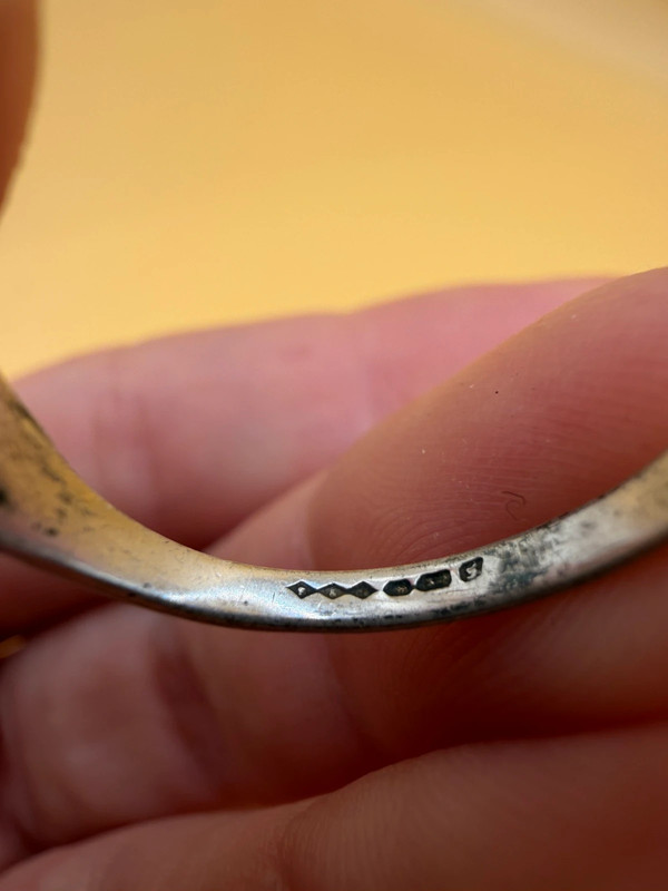 Vintage Silver Gold-Plated Ring with Natural Rock Crystal – Size N~15