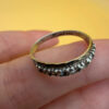 Vintage Silver Gold-Plated Ring with Natural Rock Crystal – Size N~15