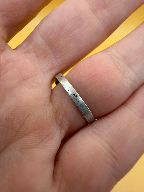 Vintage Silver Gold-Plated Ring with Natural Rock Crystal – Size N~15