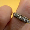 Vintage Silver Gold-Plated Ring with Natural Rock Crystal – Size N~15