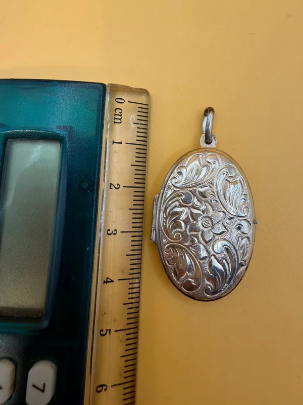 Vintage Extra Large Sterling Silver Locket ~9