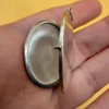 Large Vintage Silver Locket Pendant, 4.5 cm~15