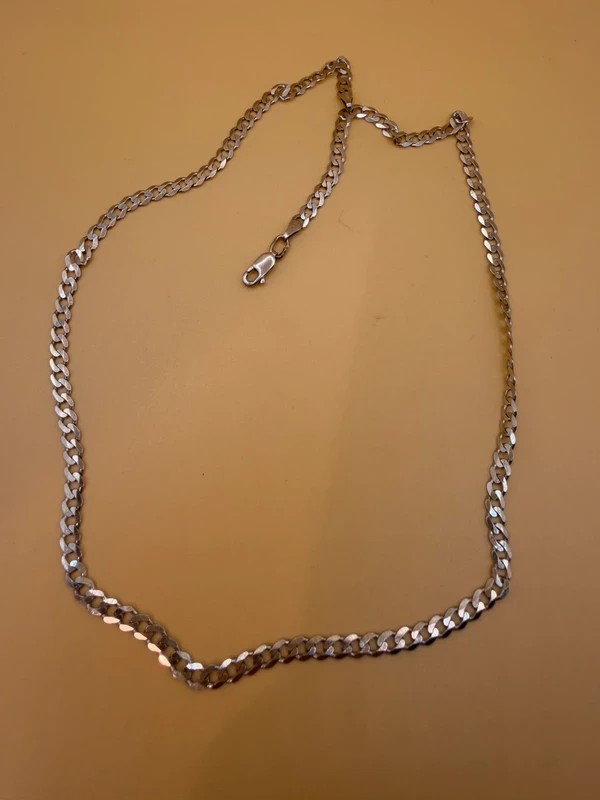 925 Sterling Silver Italian Curb Chain 45 cm Length Hallmarked