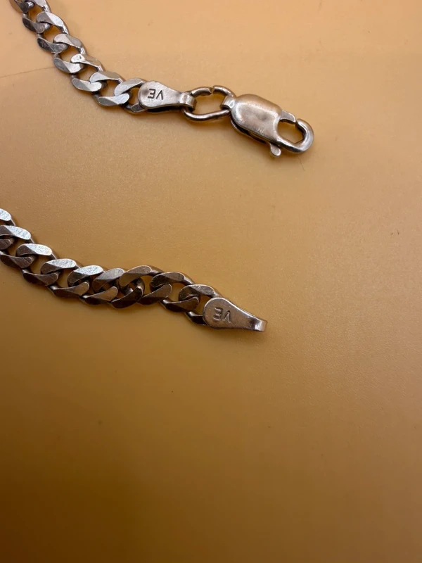925 Sterling Silver Italian Curb Chain 45 cm Length Hallmarked