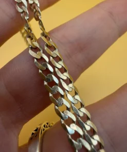 925 Sterling Silver Italian Curb Chain 45 cm Length Hallmarked