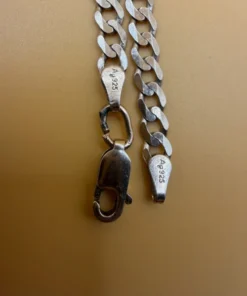 925 Sterling Silver Italian Curb Chain 45 cm Length Hallmarked