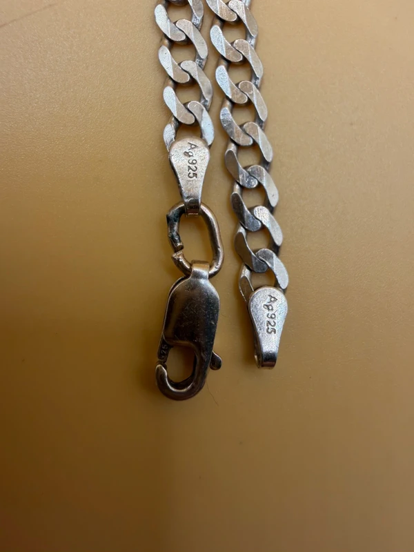 925 Sterling Silver Italian Curb Chain 45 cm Length Hallmarked