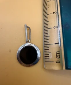 925 Sterling Silver and Onyx Set: Ring Size L and Pendant