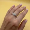 Sterling silver ring with CZ Uk size O~ 11
