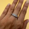 Sterling silver ring with CZ Uk size O~ 11