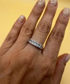 Sterling silver ring with CZ Uk size O
