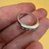 Sterling silver ring with CZ Uk size O~ 11