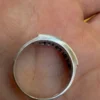 Sterling silver ring with CZ Uk size O~ 11