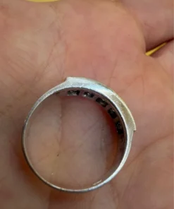 Sterling silver ring with CZ Uk size O