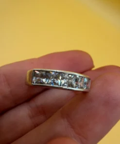 Sterling silver ring with CZ Uk size O