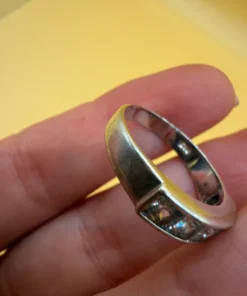 Sterling silver ring with CZ Uk size O