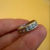Sterling silver ring with CZ Uk size O~ 11