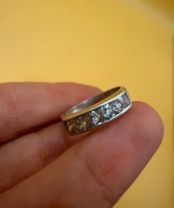Sterling silver ring with CZ Uk size O