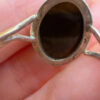 Sterling silver (925) ring with tiger’s eye, UK size Q.~4