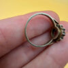 Early 20th century vintage ring in 800 silver with natural garnets, size N~12