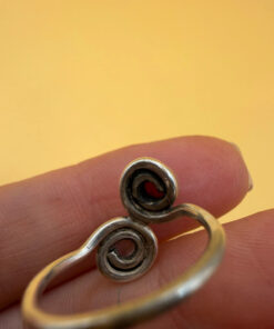 Incredible Vintage Ring – Size I – Featuring Natural Moonstone and Garnet