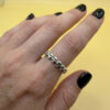 Unique Vintage 925 Sterling Silver Ring featuring Skulls, Size P~20