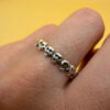 Unique Vintage 925 Sterling Silver Ring featuring Skulls, Size P~20