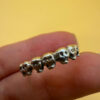 Unique Vintage 925 Sterling Silver Ring featuring Skulls, Size P~20
