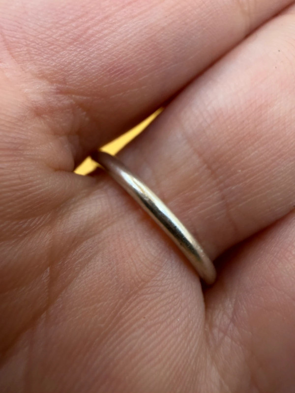 Vintage ring with a natural moonstone, sterling silver 925. Size M~20