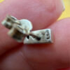 Sterling silver stud earrings with diamond and ruby~38