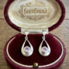 Vintage sterling silver amethyst earrings